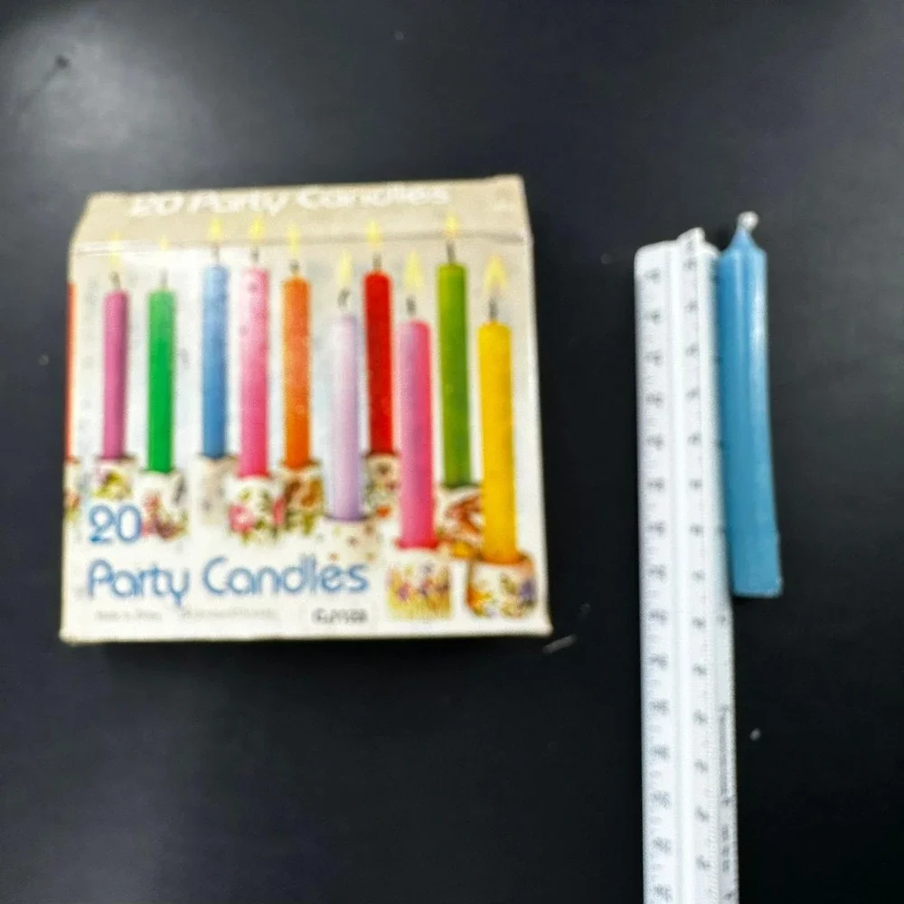 Biedermann & Sons‎ Tree Candles 4 Inch Blue Green 20 Count Vintage C-1123